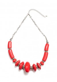 Necklace with red stones