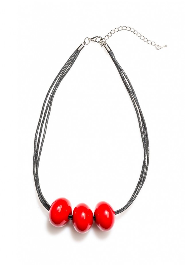 Necklace with red corals