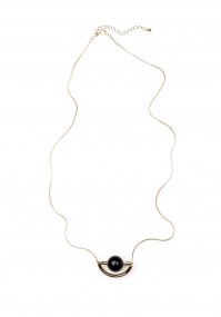 Necklace with a black pendant