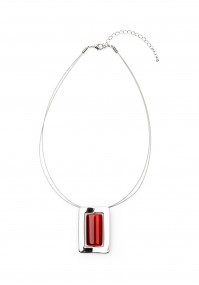 Necklace with a red pendant
