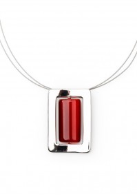 Necklace with a red pendant