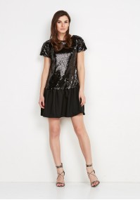 Sequin Dress with Frill