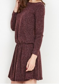 Burgundy Knitted Dress