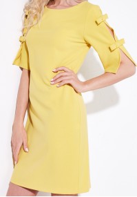 Yellow plain Dress