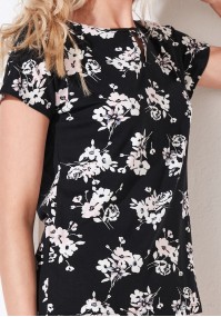 Flowery black blouse