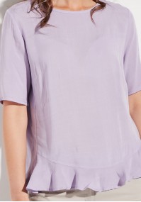 Lilac blouse with a frill