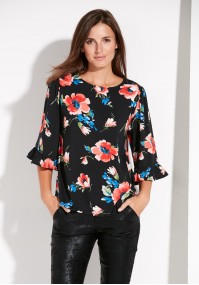 Blouse with Poppies