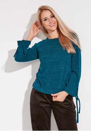 Sweater with tied sleeves