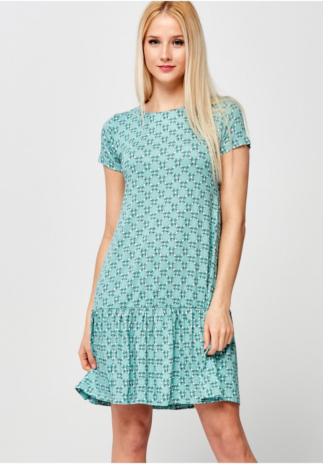Green Dress with little flowers