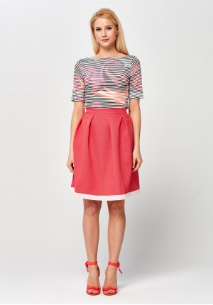 Pink Skirt with white dots