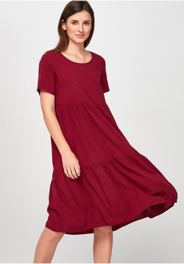 Airy burgundy Dress