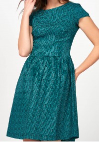 Elegant Green checkered Dress