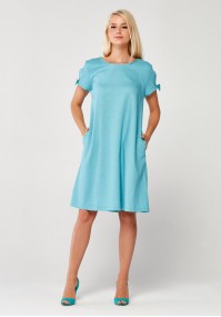 Blue linen Dress