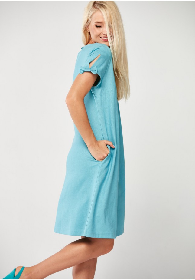 Blue linen Dress