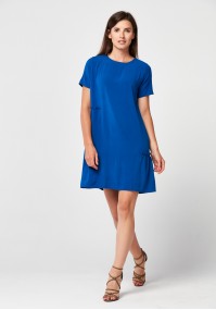 Simple blue loose dress