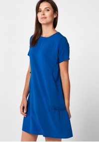 Simple blue loose dress
