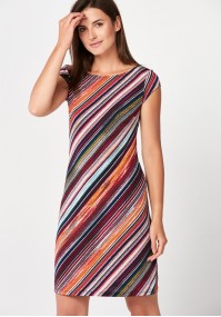 Simple dress with red stripes