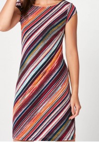 Simple dress with red stripes