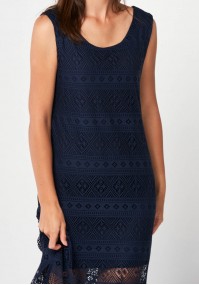 Navy blue dress with lace