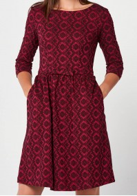 Elegant burgundy dress
