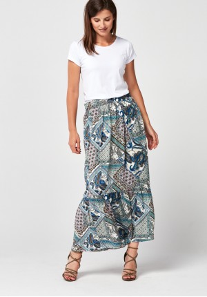 Maxi loose patterned skirt