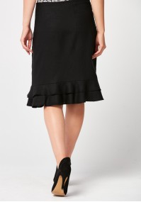 Black simple skirt with frill