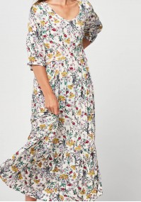 Floral Maxi Dress with cleavage