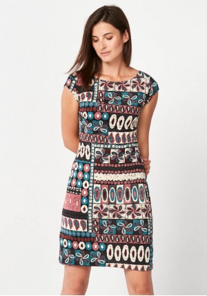 Dress with colorful patterns