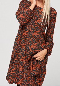 Dress with geometrical pattern