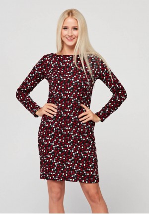 Knitted dress with dots