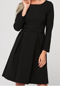 Elegant dress with small white dots