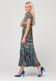 Long dress with colorful stripes