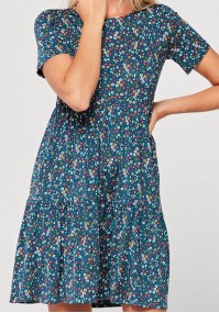 Flared dress with small flowers