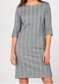 Grey checkered dress