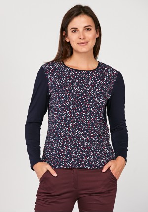 Loose blouse with dots
