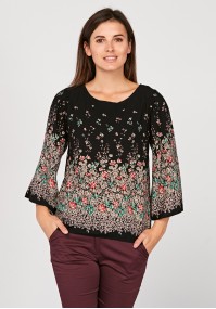 Ombre Blouse with flowers