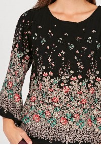 Ombre Blouse with flowers
