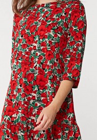 Dress with red flowers