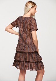 Brown dress with frills