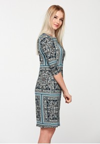 Dress with ethnic pattern
