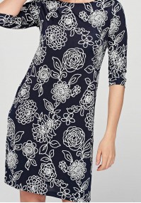 Fitted dress with flowers
