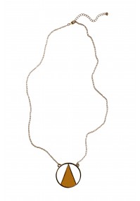 Cream triangle necklace