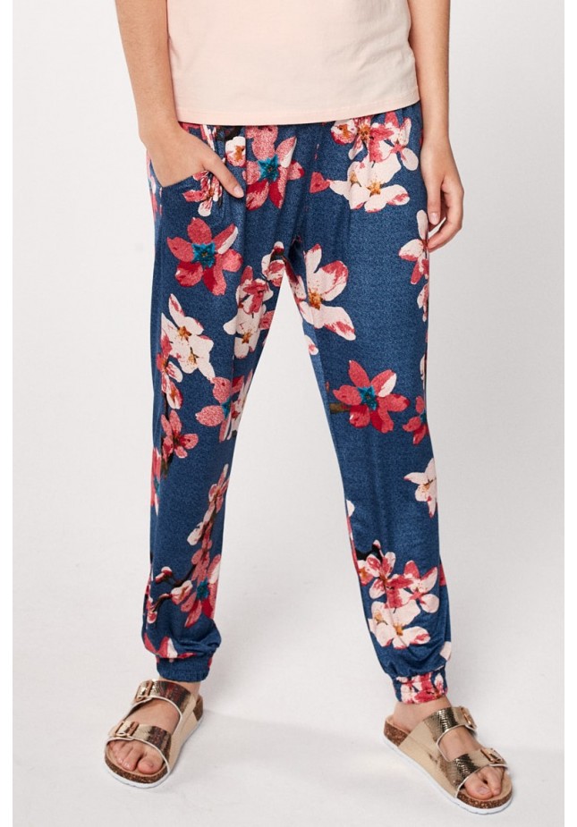 Pants with pink flowers