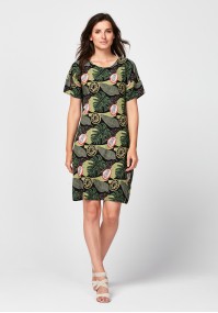 Dress with leaves