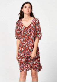 Brown dress with flowers