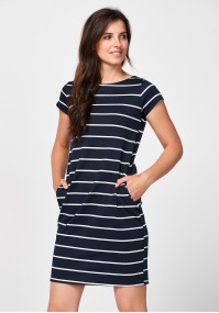 Navy blue straight dress 