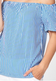 Blue striped blouse