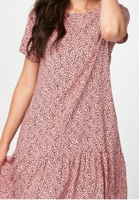 Pink dress with animal print