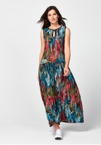 Maxi dress with colorful spots
