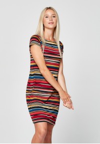 Simple dress with colorful stripes